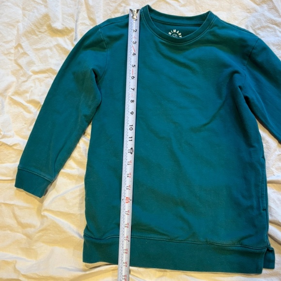 Primary kids tunic sweatshirt size 6-7, sunwashed teal - Picture 5 of 6